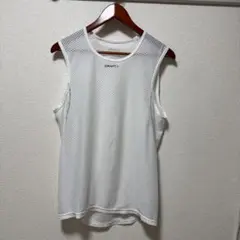 CRAFT メッシュノースリーブシャツ ホワイト size xs