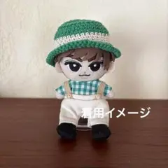 すのチルぬいサイズ　ハットコーデ３点セット(緑)