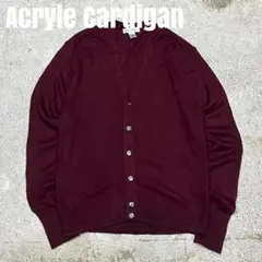 ＊7945 90s アクリル　カーディガン　古着
