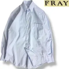 J3542美品 フライ ボタンダウンシャツ サックスブルー 15/38 FRAY