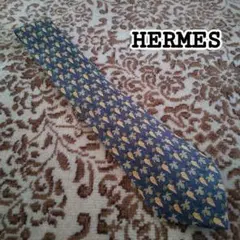 ネクタイ HERMES エルメス フランス ハイブランド ぶどう 葉 総柄