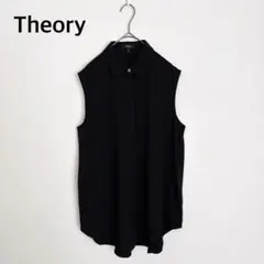 02080 Theory ノースリーブブラウス　ブラック　黒　P