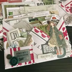 コラージュ素材 おすそ分け green