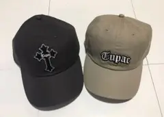 8/17まで　SET ◆tupac 2pacトゥパックキャップクロスワッペン
