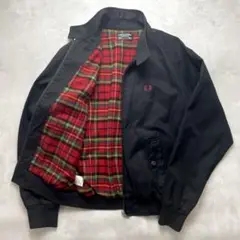 超希少 90s フレッドペリー スウィングトップ タータンチェック 黒 38