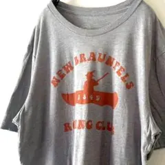 NEW BRAUNFELS ヨット Tシャツ L グレー 灰色 古着