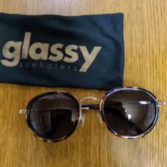 glassy sunhaters サングラス　巾着付き