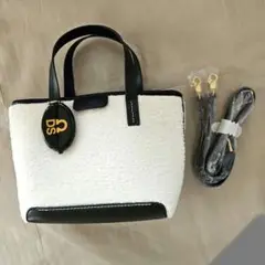 ダブルスタンダードクロージング　ボア　トートバッグ　ストラップ付き