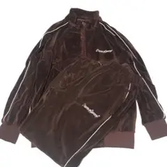 dawn of proof ロサンゼルス ベロア セットアップ　茶色　XL