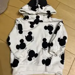 一度着用　ミッキー総柄パーカー　80cm