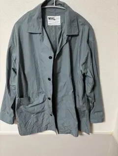 MHL. グレーアンドグリーン ボタン付きシャツ M