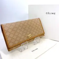 CELINE セリーヌ 長財布 がま口 トリオンフ レザー 大容量