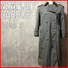NEWPORT HARVOR トレンチコート MAKE MY DAY】NEWPORT HARBOR smooth black trench coat made in