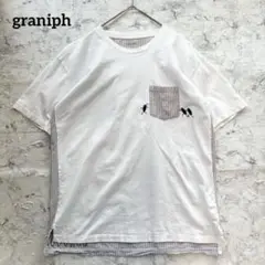 【グラニフ】ビューティフルシャドー 異素材ｔシャツ ユニーク刺繍 シュール