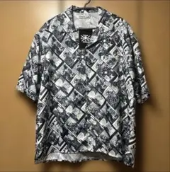 新品　Ｌ　ドレスキャンプ クローズコラボ 名言総柄半袖シャツ
