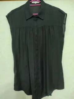 *値下げ*自由区　ノースリーブシャツ　ブラック　38