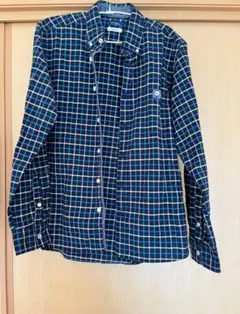 最終値下●長袖シャツ コットン　Navy スリムフィット