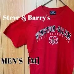 TO23【US輸入】Steve & Barry's　Tシャツ【メンズM】レッド