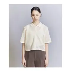 BEAUTY&YOUTH メッシュ5分袖カーディガン