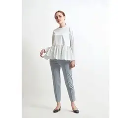 【新品未使用】Yori ヨリ ダブルクロスパンツ ライトサックス 36