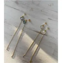 merue♡SHEL mini white イヤリング
