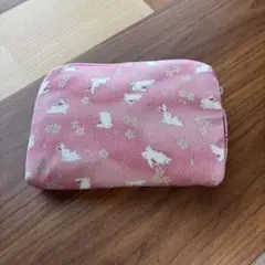 【即発送】新品未使用 ちりめん生地 ポーチ ウサギ 桜 ポーチ ※他多数出品