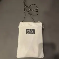 ホワイト ナイロン サコッシュバッグ