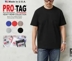 プロタグ PRO-TAG Tシャツ アメリカ製 サイズM ネイビー