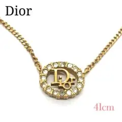 ディオール Diorロゴ ネックレス(ゴールド、ストーン付き)