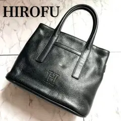 【シボ革/Hロゴ】HIROFU ヒロフ ハンドバッグ ネイビー ミニトート 人気