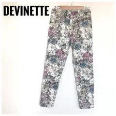 美品 Devinette 大人モダン フラワープリント スキニーパンツS