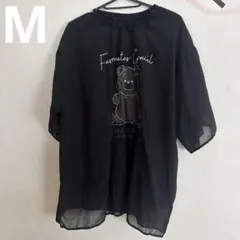 半袖 ブラック M クマ柄 大きめ
