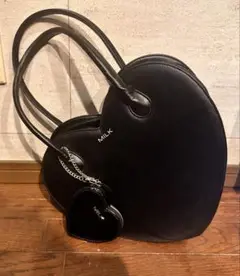 milk ハートバッグ ブラック (コインケース付)