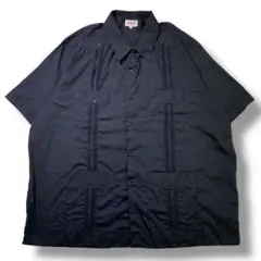 F443　【即購入OK】MYCUBANSTOREキューバシャツ　3XL　ブラック