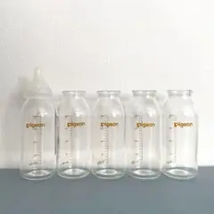 Pigeon 哺乳瓶 母乳実感 200ml 耐熱ガラス哺乳瓶 5本セット