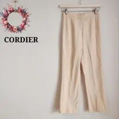 コルディア◇スラックス タックパンツ ストレート 美シルエット 綿 38