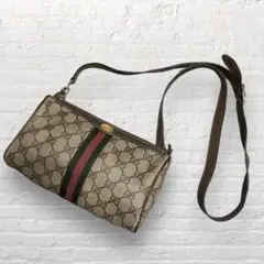 OLD GUCCI グッチ ショルダーバッグ GG柄 シェリーライン