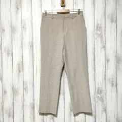 ユニクロ (L)　EZYアンクルパンツ チェック　2WAYストレッチ