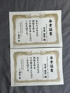 国立魔法科大学 卒業証書 付録 2枚セット
