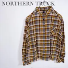 f400【NORTHERN TRUCK】チェック柄シャツ　トラッド(M)