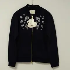 Chesty チェスティ ビジュー ブルゾン ネイビー