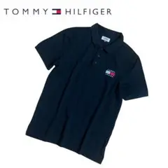 B529○TOMMY JEANS ポロシャツ 半袖 トミー メンズ ワッペン