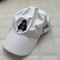 POLOGOLFクマ刺繍キャップ ホワイト