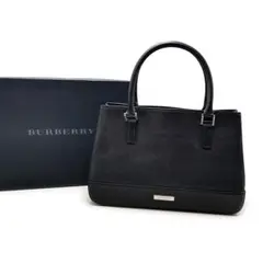 美品 バーバリー ハンドバッグ ノバチェック レザー 03-22121405