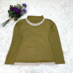 floralia トップス マスタードベージュ ナチュラル×モード