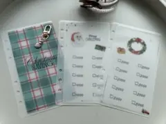 先取り貯金♪クリスマスリフィル3枚、チャームセット♡A6サイズ