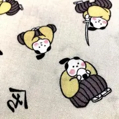 お侍さん柄　武士　綿　和調プリント生地
