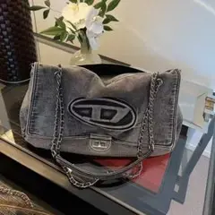 DIESEL グレー ショルダーバッグ