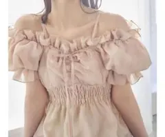 dazzlin シアーチェックフリルTOPS