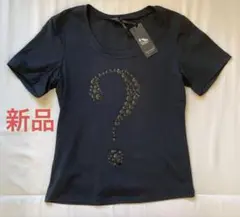 新品 黒 ？ Tシャツ カットソー 無地 シンプル 半袖 ブラック レディース
